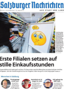 Bild SN-Artikel zu Stille Stunde in Supermärkten